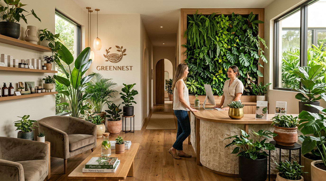 Prekrasan interijer s biljkama