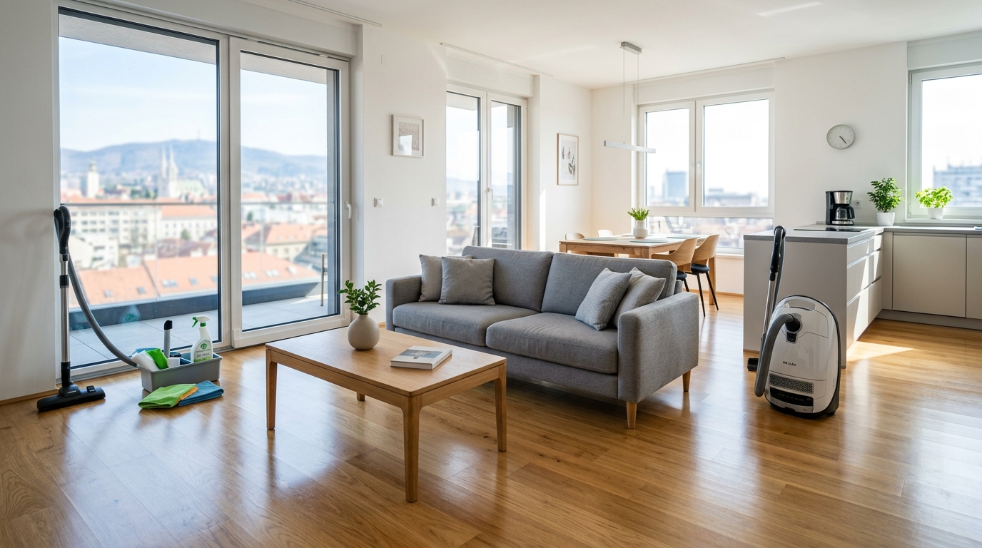 Zaposlenica CleanSpace servisa čisti moderni ured